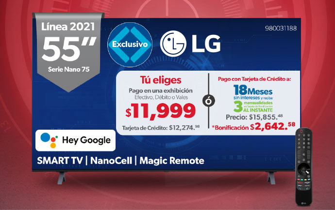 Smart TV 55" NanoCell Magic Remote