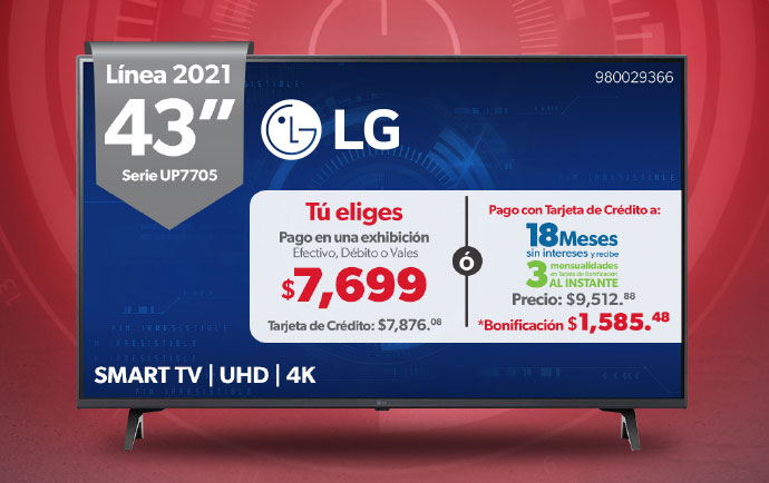 Smart TV 43” UHD 4K
