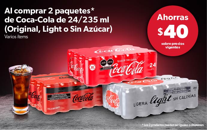 Compra 2 paquetes de Coca Cola