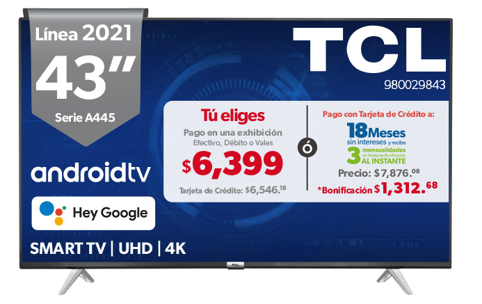 Smart TV 43" UHD 4K Línea 2021