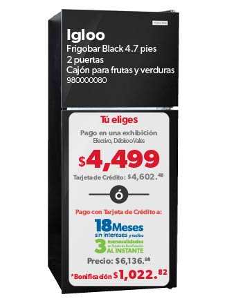 Frigobar Black 4.7 pies