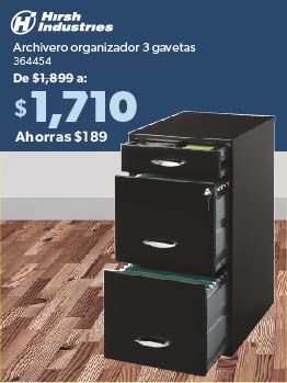 Archivero organizador 3 gavetas