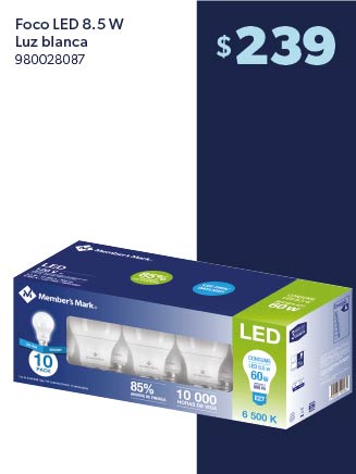 Foco LED 8.5 W
