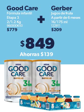 Fórmula infantil+Jugos de fruta