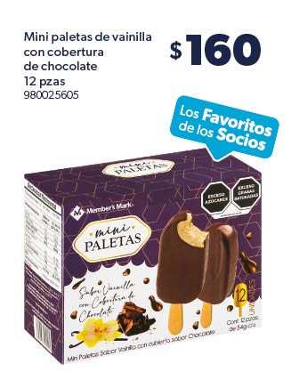 Mini paletas de vainilla