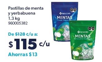Pastillas de menta y yerbabuena