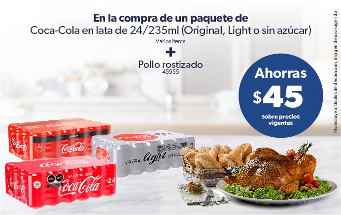 Paquete Coca-cola+Pollo rostizado
