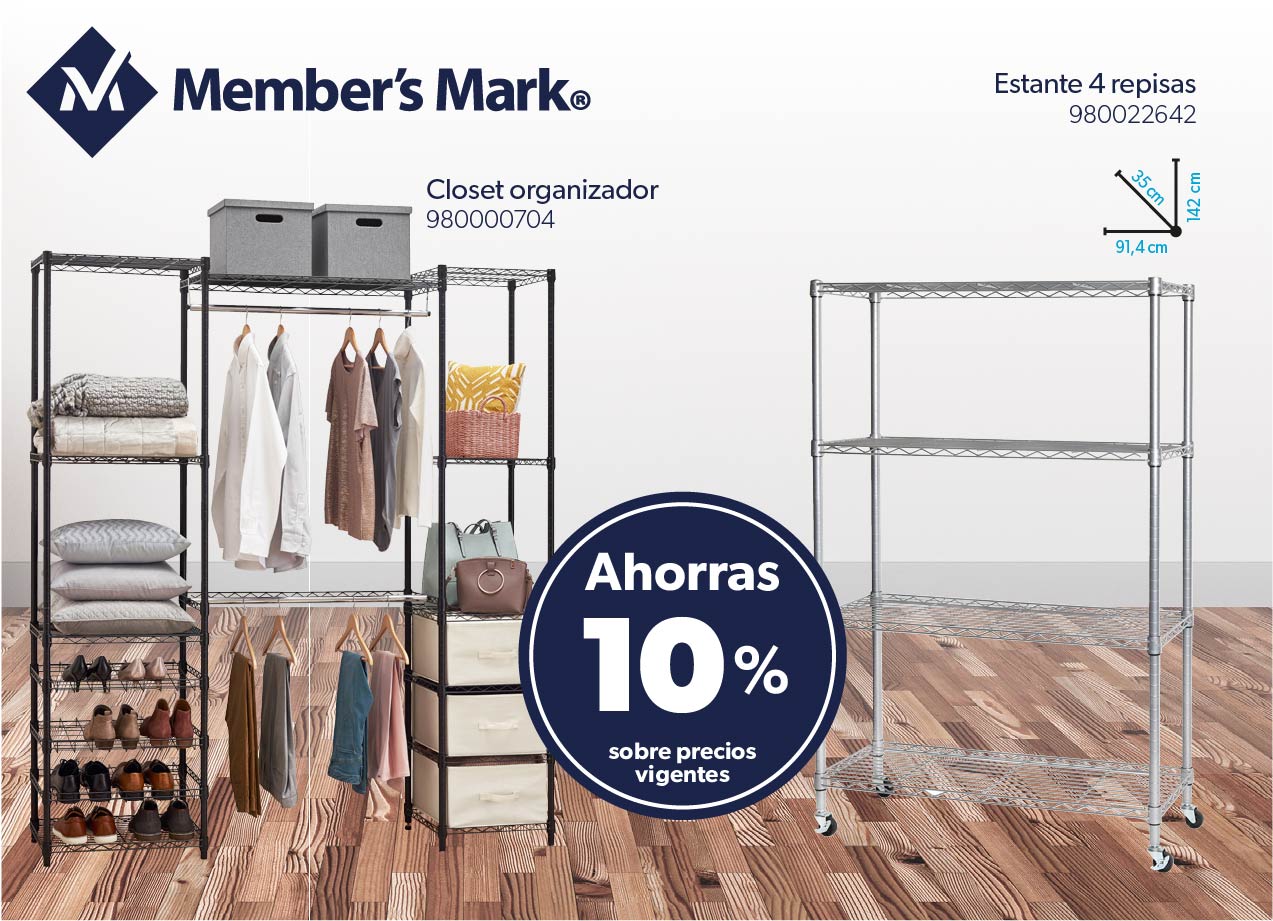 Closet organizador
, Estante 4 repisas