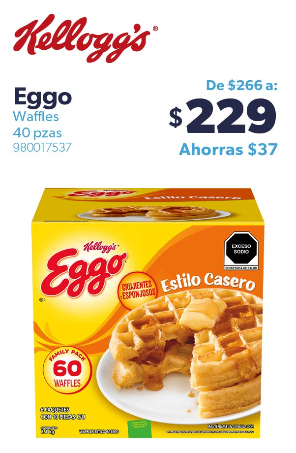 Eggo Waffles 40 pzas