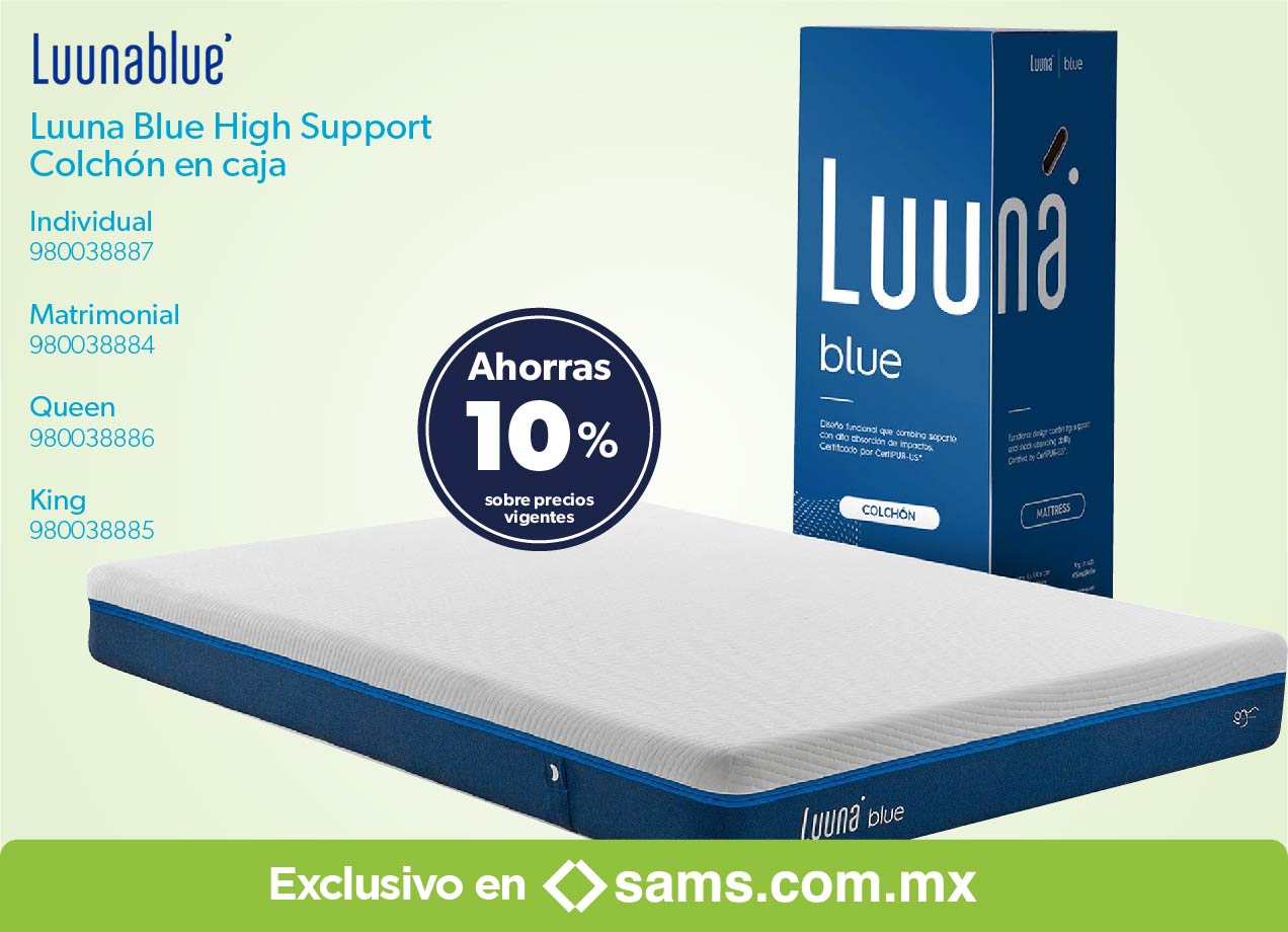 Luuna Blue High Support Colchón en caja