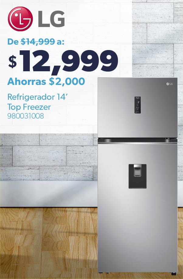 Refrigerador 14’ Top Freezer