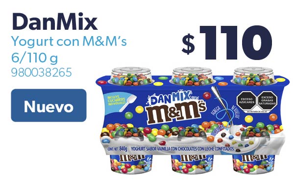 Yogurt con M&M’s 6/110 g