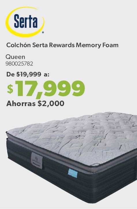 Colchón Serta Rewards Memory Foam Queen