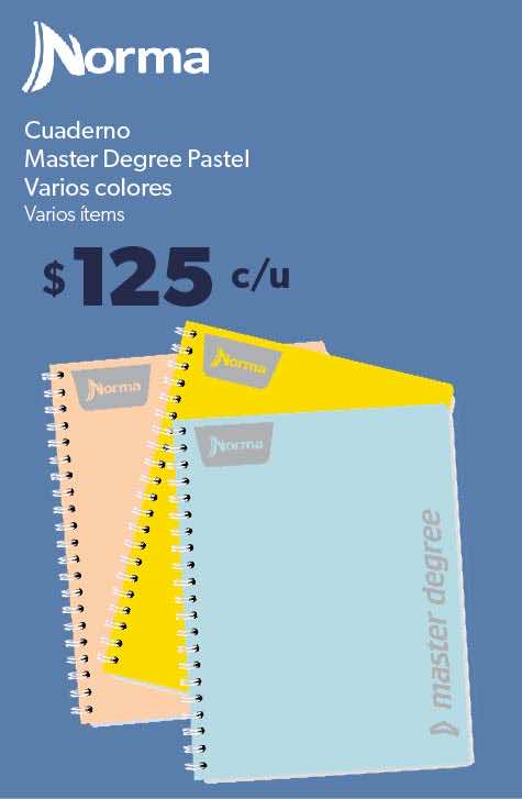 Cuaderno Master Degree Pastel