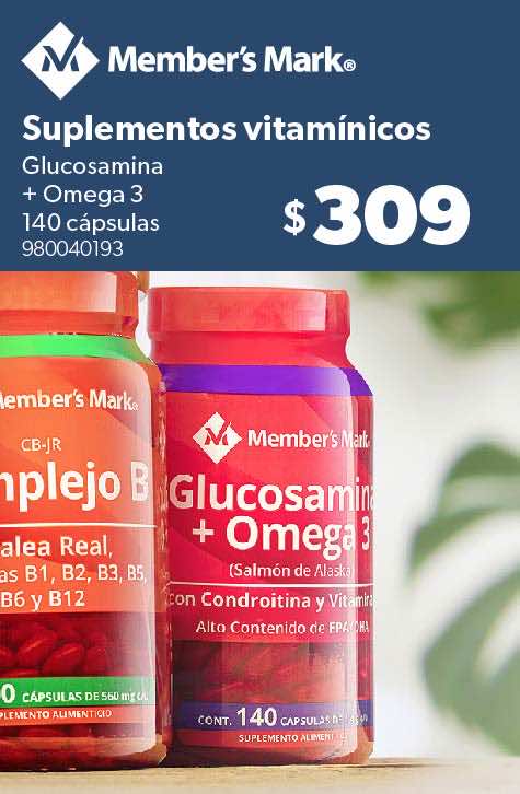 Suplementos vitamínicos Glucosamina + Omega 3