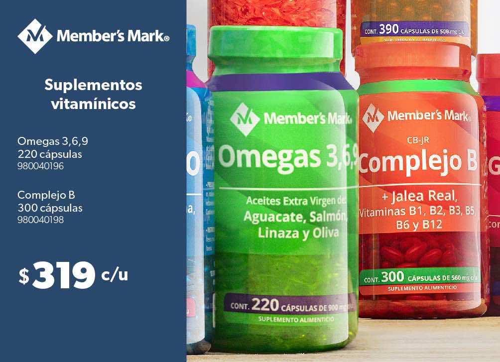 Suplementos vitamínicos Omegas 3,6,9/Complejo B