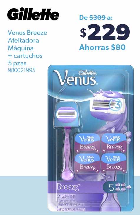Venus Breeze Afeitadora Máquina + cartuchos