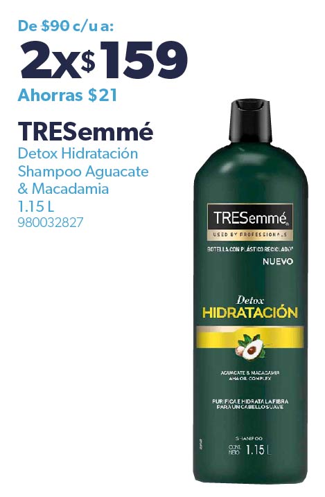 Detox Hidratación Shampoo Aguacate