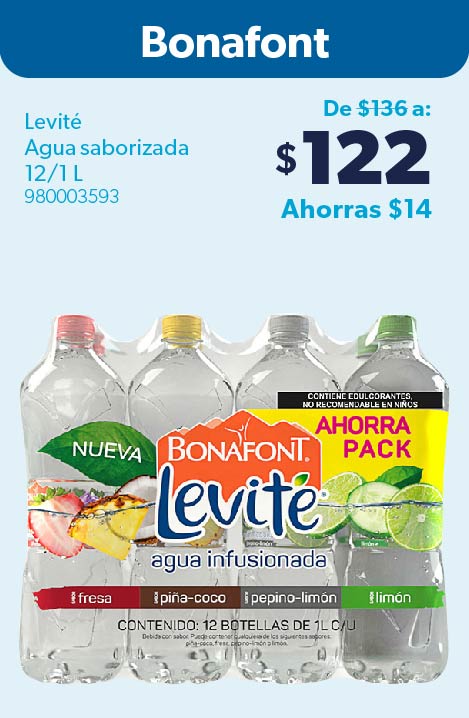 Levité Agua saborizada 12/1 L