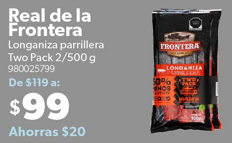 Longaniza parrillera Two Pack 2/500 g