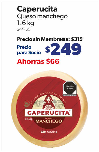 Queso tipo manchego 1.6 kg