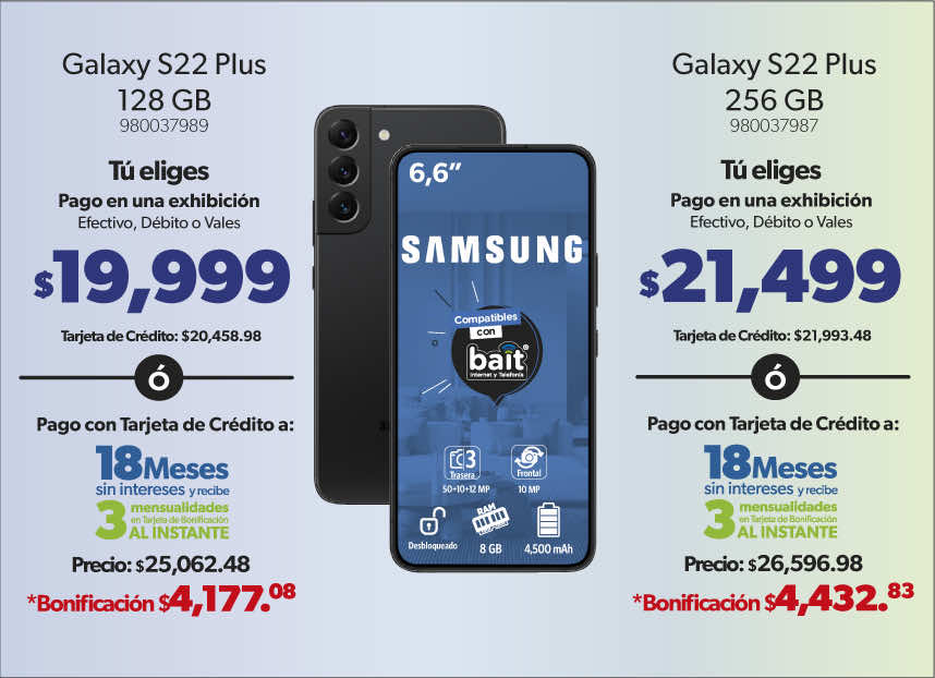 Smartphone Galaxy S22+ 128 GB Negro