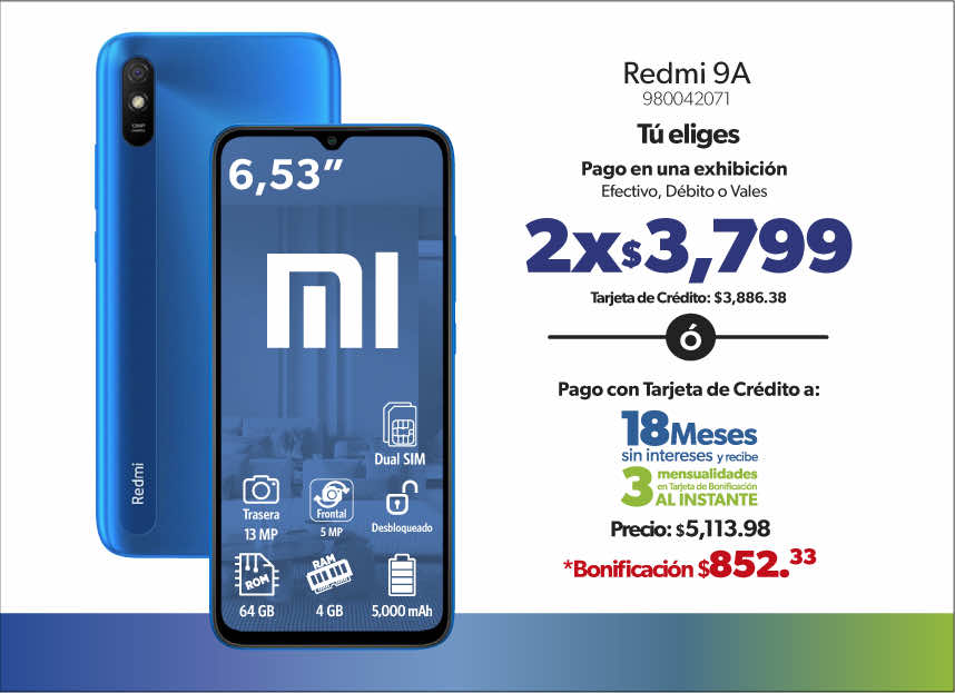 Smartphone Redmi 9A 64 GB
