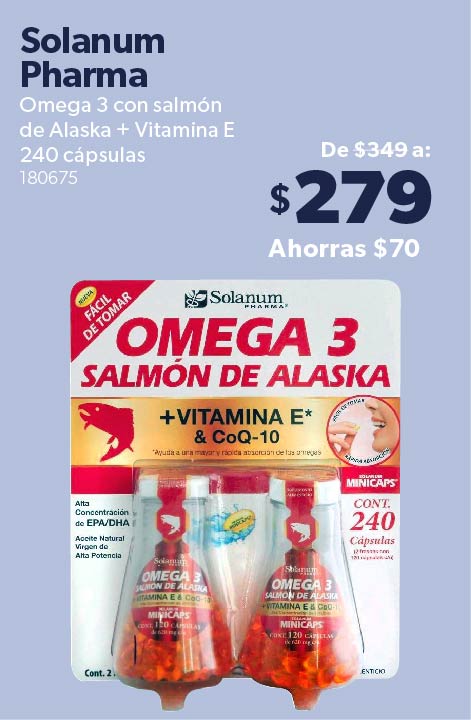 Omega 3 con salmón de Alaska + Vitamina E