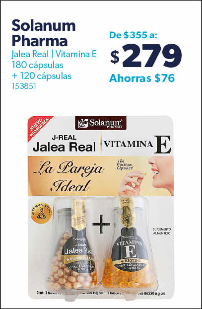 Jalea Real | Vitamina E 180 cápsulas