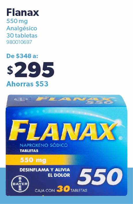 550 mg Analgésico 30 tabletas