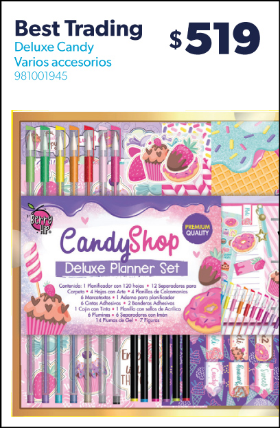 Set de papelería Candy Shop