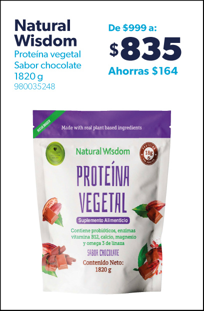 Proteína vegetal sabor chocolate