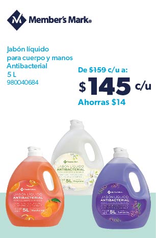Jabon liquido para cuerpo y manos antibacterial