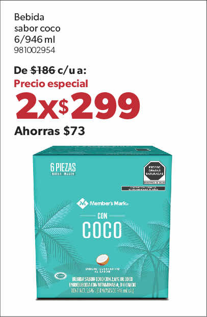 Bebida sabor coco