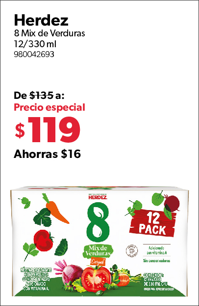 Jugo de tomate mix de verduras