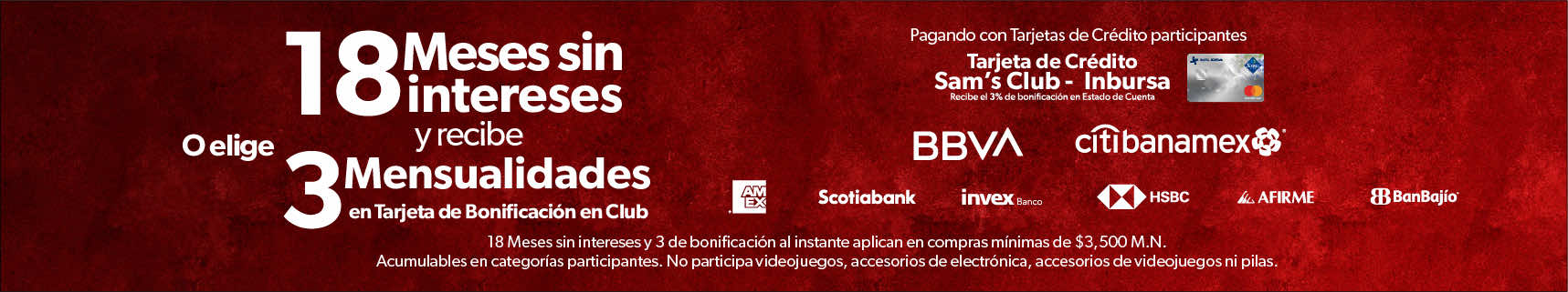 18 MSI con tarjetas de credito