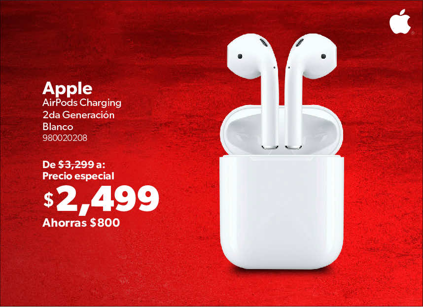 AirPods con estuche de carga