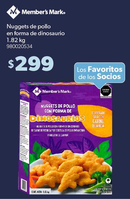 Nuggets de pollo dinosaurio