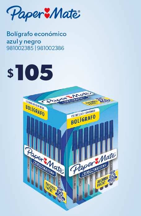 Boligrafo economico azul y negro