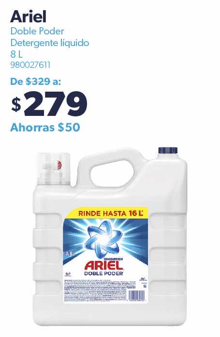 Detergente liquido doble poder