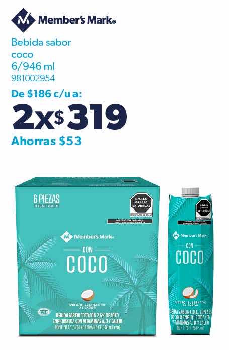 Bebida sabor coco