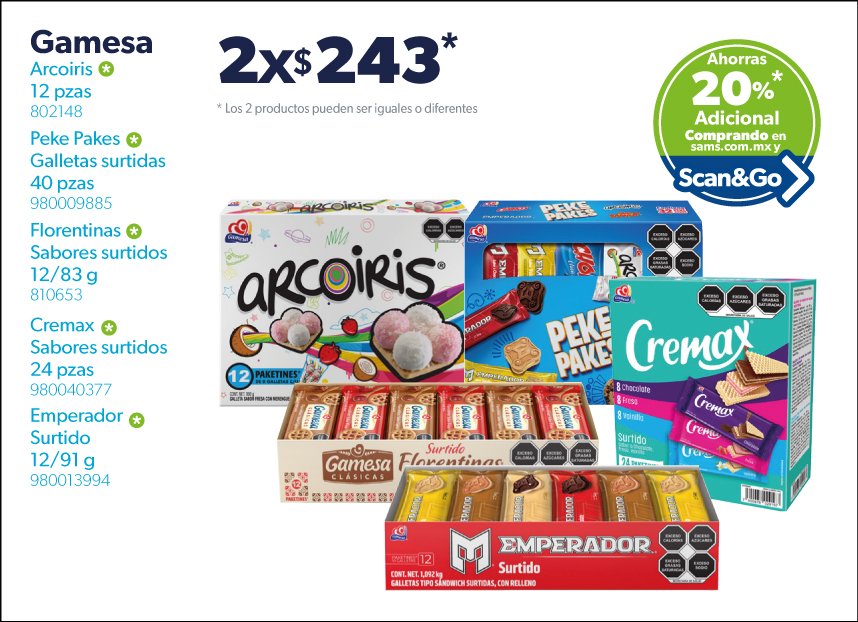 Galletas sabores surtidos