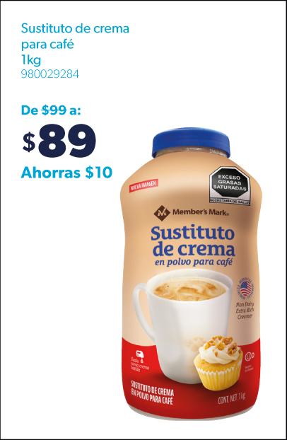 Sustiruto de crema para cafe