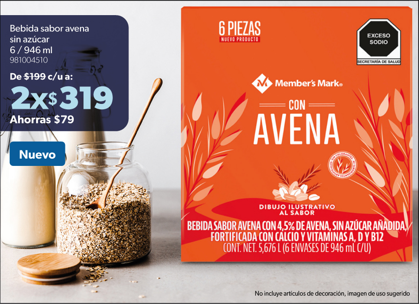 Bebida sabor avena