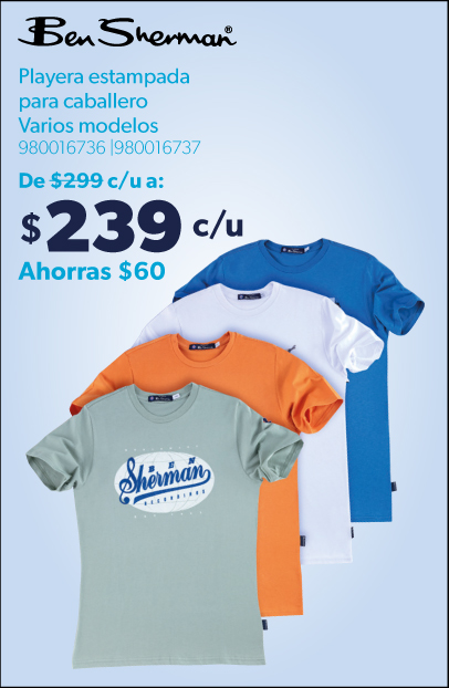Playera estampada para caballero