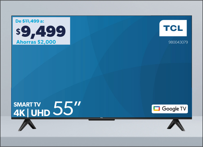 Smart TV Google TV 55 pulgadas