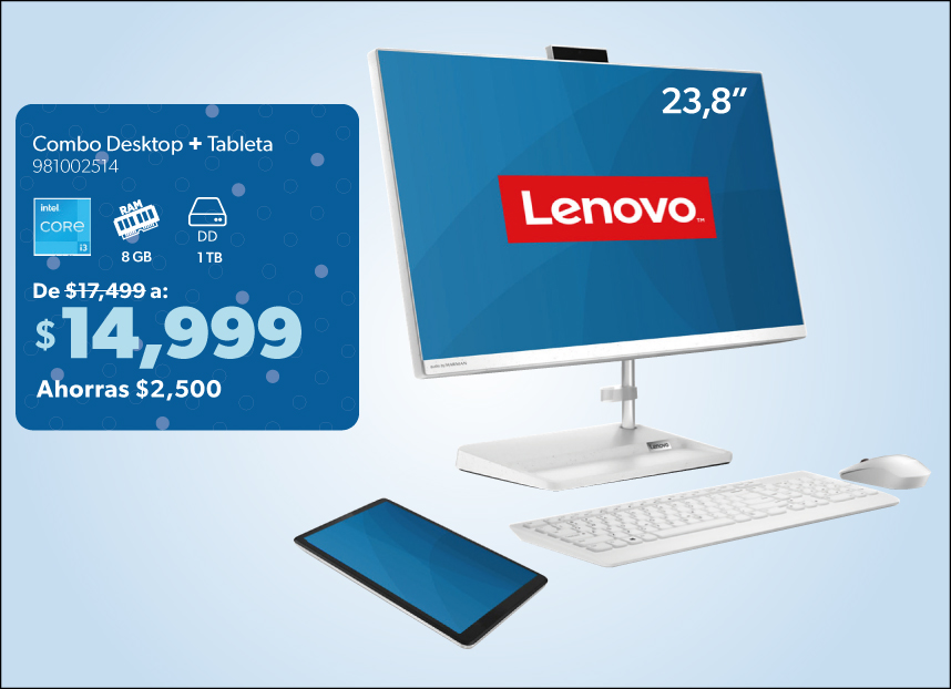 Combo desktop mas tableta