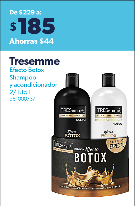 Shampoo y acondicionador efecto botox