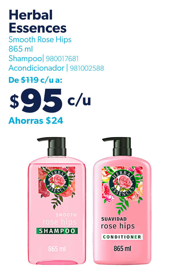 Shampoo o Acondicionador Smooth Rose Hips