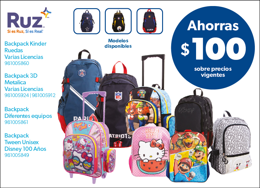 Mochilas varios modelos